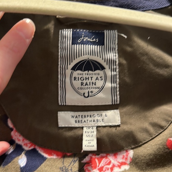 joules rainelong jacket grapeleaf Size 2 - Picture 5 of 9